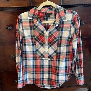 J. Cree Holiday Plaid Blouse